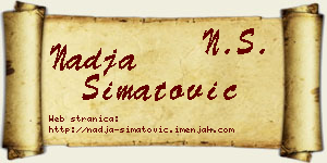 Nadja Simatović vizit kartica
